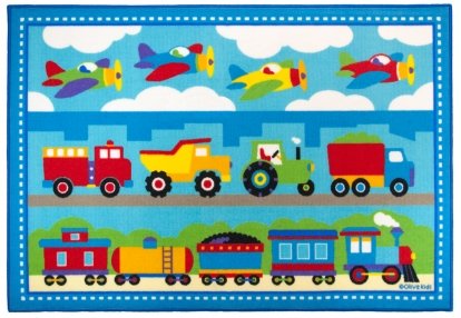 Olive Kids Trains, Planes, Trucks 39x58 Rug