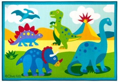 Olive Kids Dinosaur Land 39x58 Rug