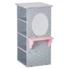Olivia's Little World - Polka Dots Princess 18" Doll Dresser with 3 Hangers - Grey