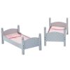 Olivia's Little World - Polka Dots Princess 18" Doll Double Bunk Bed - Grey