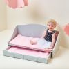 Olivia's Little World - Polka Dots Princess 18" Doll Trundle Bed - Grey