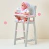 Olivia's Little World - Polka Dots Princess Baby Doll High Chair - Grey