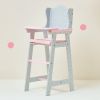 Olivia's Little World - Polka Dots Princess Baby Doll High Chair - Grey