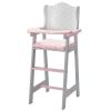 Olivia's Little World - Polka Dots Princess Baby Doll High Chair - Grey
