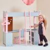 Olivia's Little World - Polka Dots Princess 18" Doll College Dorm Double Bunk Desk - Grey