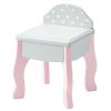 Olivia's Little World - Polka Dots Princess 18" Doll Vanity Table & Stool Set - Grey
