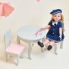 Olivia's Little World - Polka Dots Princess 18" Doll Table & 2 Chairs Set - Grey