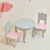 Olivia's Little World - Polka Dots Princess 18" Doll Table & 2 Chairs Set - Grey
