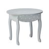 Olivia's Little World - Polka Dots Princess 18" Doll Table & 2 Chairs Set - Grey