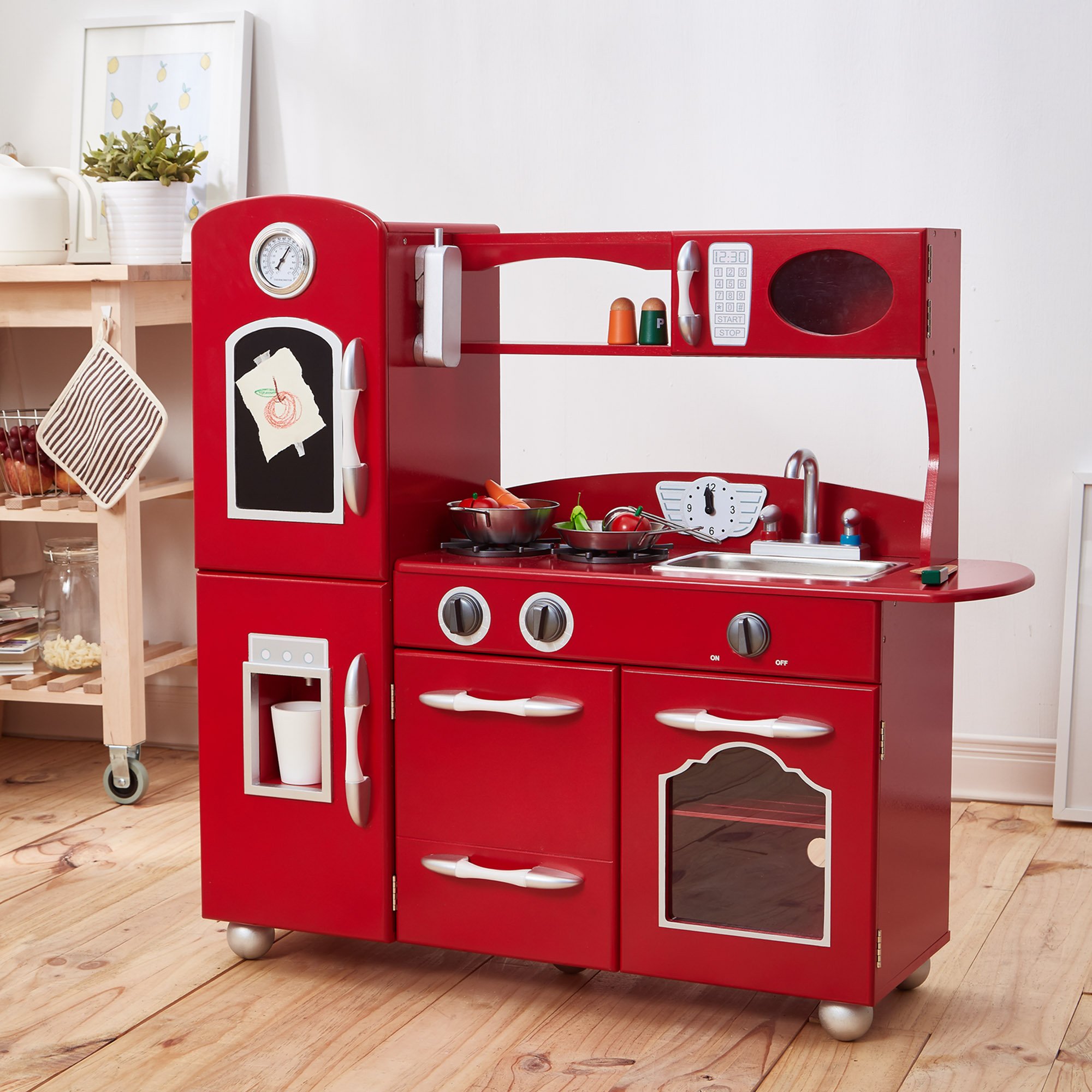 Teamson Kids - Retro Red Play Kichen (1 Piece)