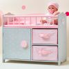 Olivia's Little World - Polka Dots Princess Baby Doll Crib with Cabinet and Cubby
