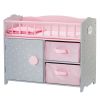 Olivia's Little World - Polka Dots Princess Baby Doll Crib with Cabinet and Cubby