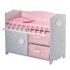 Olivia's Little World - Polka Dots Princess Baby Doll Crib with Cabinet and Cubby