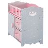 Olivia's Little World - Polka Dots Princess Baby Doll Crib with Cabinet and Cubby