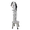 Teamson Kids- Safari Stool with Coat Rack - Zebra