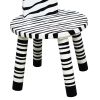 Teamson Kids- Safari Stool with Coat Rack - Zebra