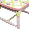 Fantasy Fields - Crackled Rose Table & Set of 2 Chairs