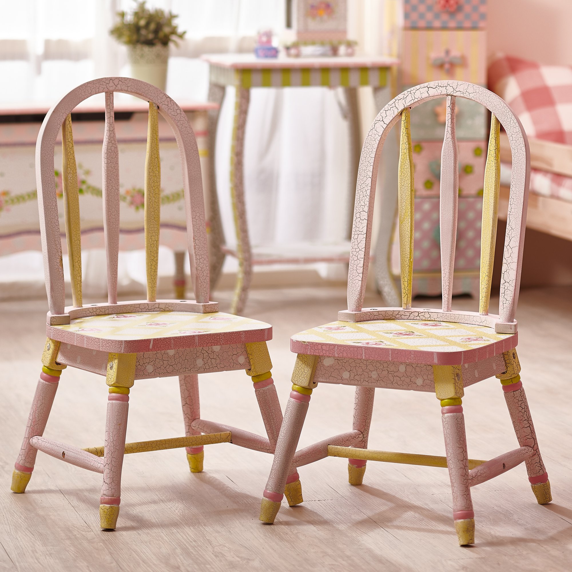 Fantasy Fields - Crackled Rose Set of 2 Chairs