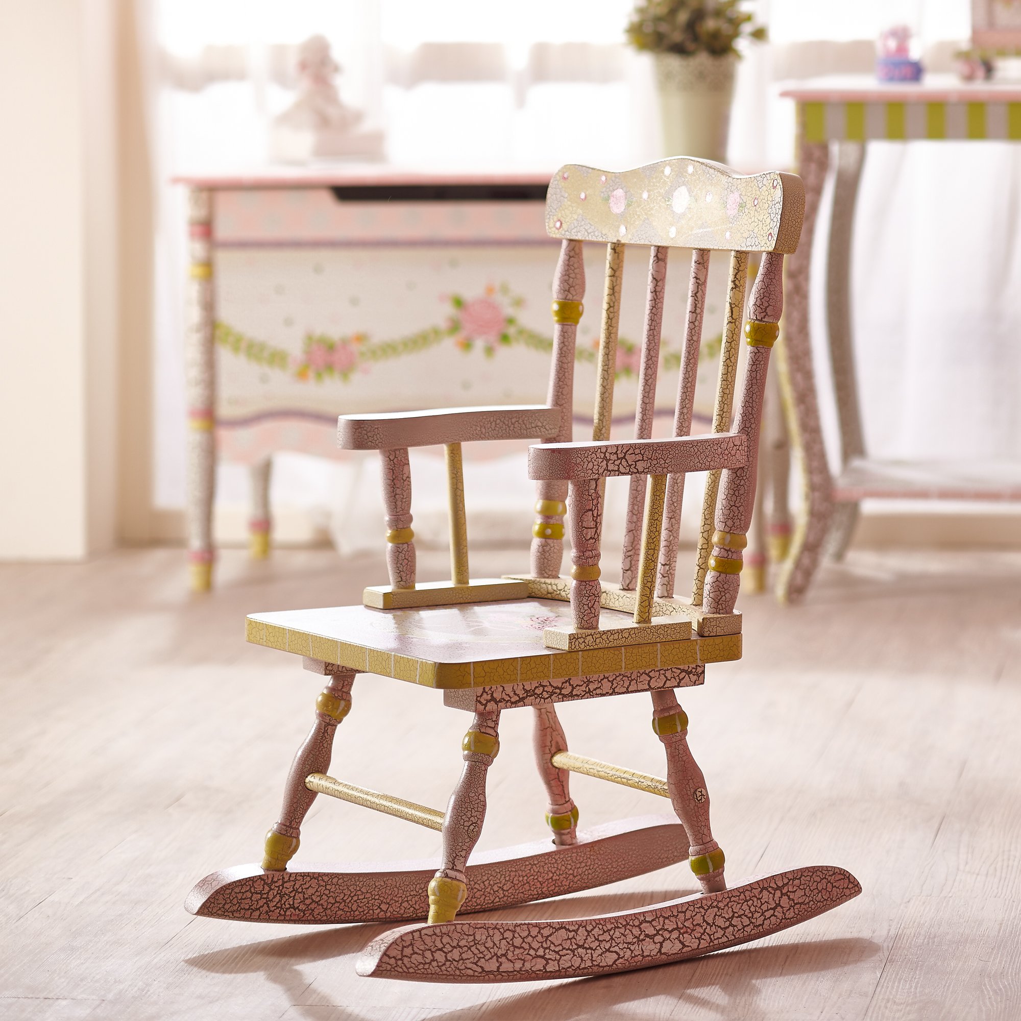 Fantasy Fields - Crackled Rose Rocking Chair