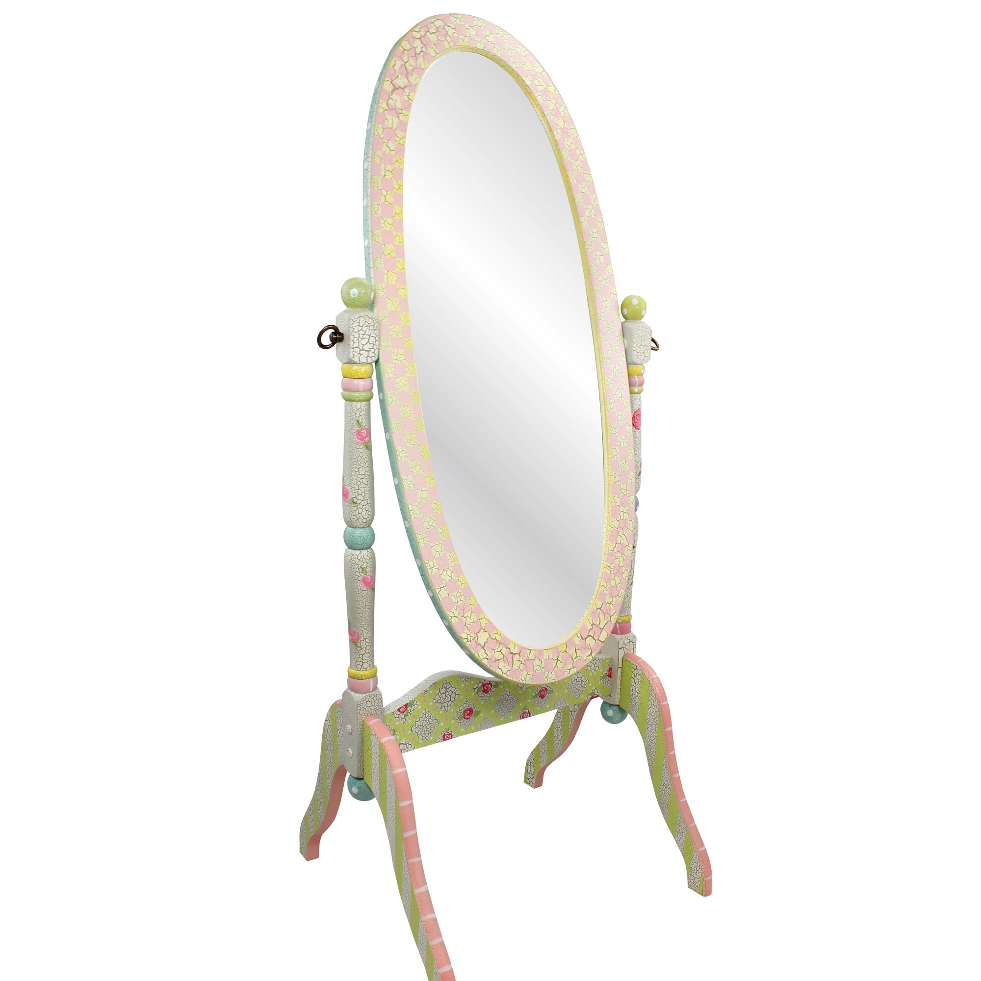 Fantasy Fields - Crackled Rose Standing Mirror