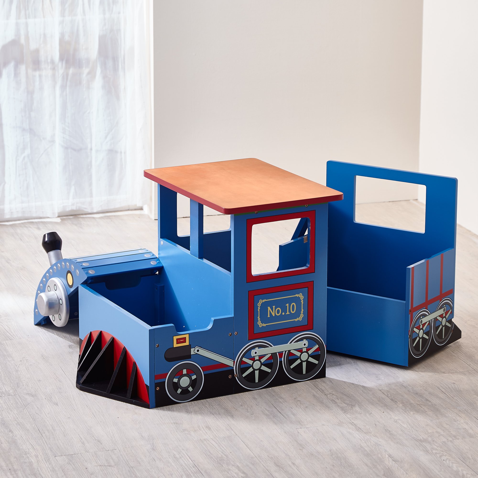 Teamson Kids - Trains & Trucks Train Writing Desk