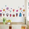 Wall Decal Stickers Flowers Insect Butterfly Potted Plant Home Decor Bedroom