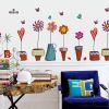 Wall Decal Stickers Flowers Insect Butterfly Potted Plant Home Decor Bedroom
