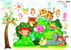 Animals' Party - Wall Decals Stickers Appliques