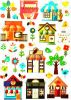 Cartoon House Collection - Wall Decals Stickers Appliques