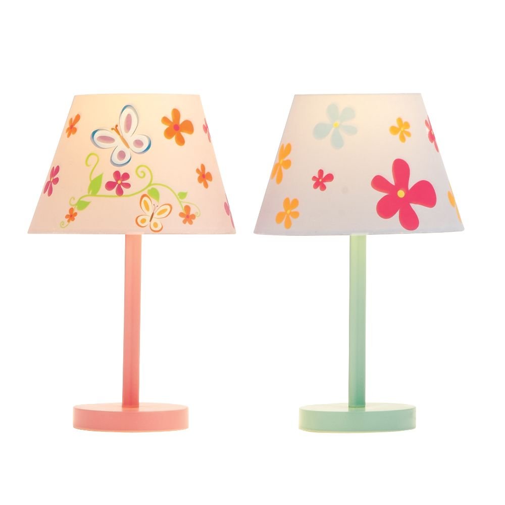 Beautiful Butterfly And Flower Accent Lamps