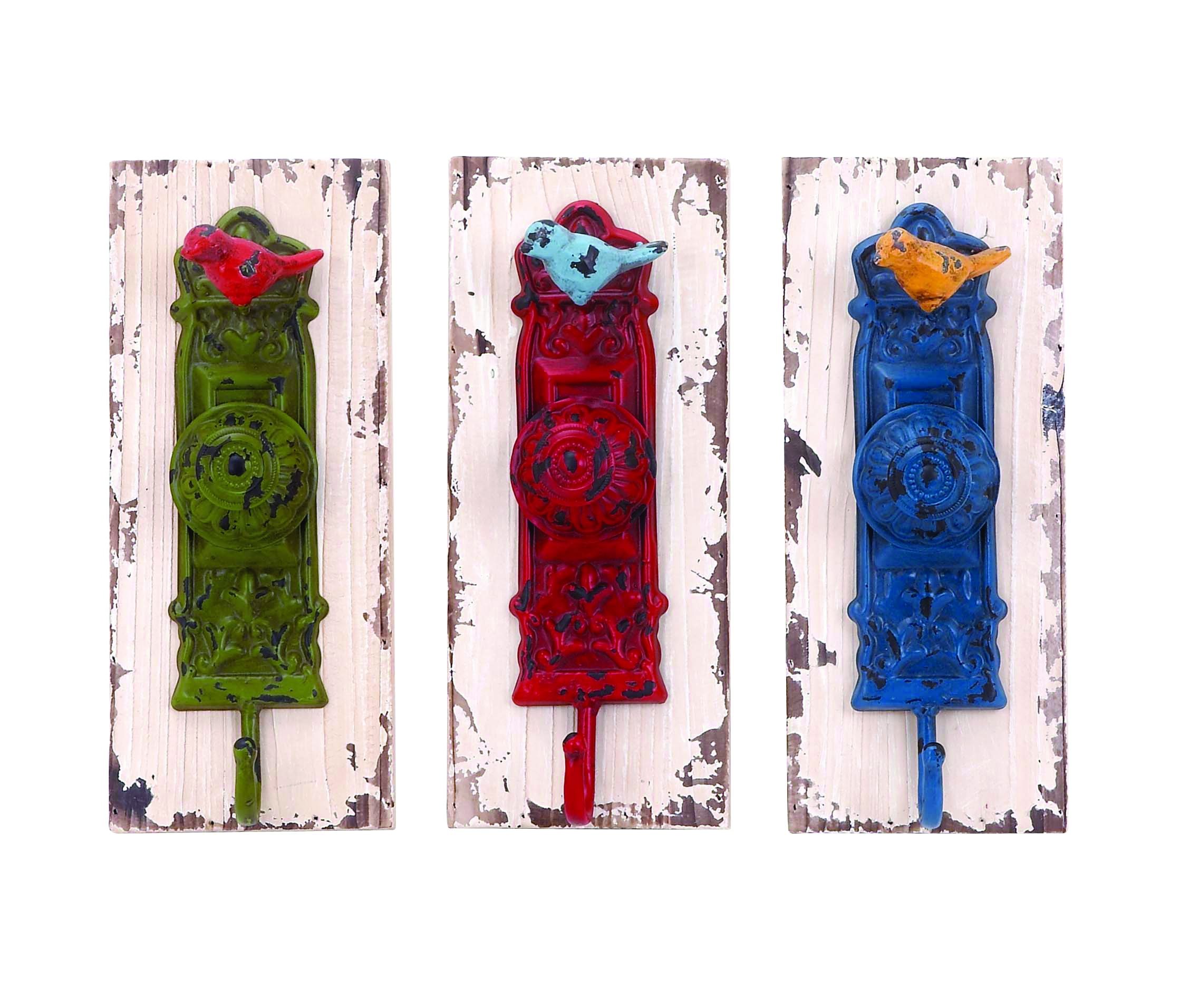 Wall Hook Assorted With Vibrant Colors - Set Of 3