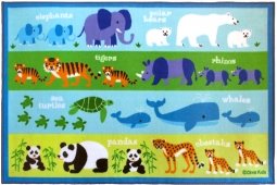 Olive Kids Endangered Animals 5x7 Rug