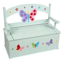 Olive Kids Butterfly Garden Bench Seat w/ Storage